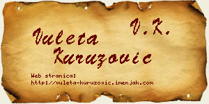 Vuleta Kuruzović vizit kartica